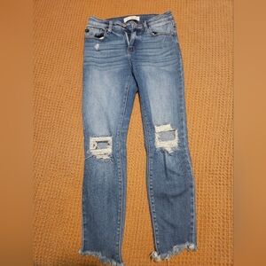 KanCan Distressed Skinny Jeans in Blue